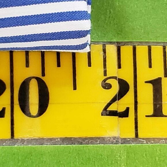 Talbots Crop Pants Womens Size 14 P Petite Seersucker Blue White Stripe Cotton - Picture 8 of 9